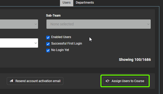 Assign User to Course Course