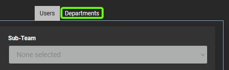 Department Selection User Management