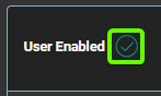 Enable User User Profile