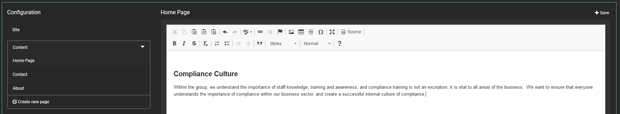 Homepage Edit Configuration_without save