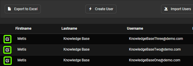 User Select User Management