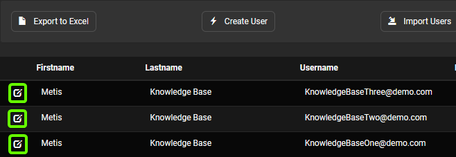 User Select User Management