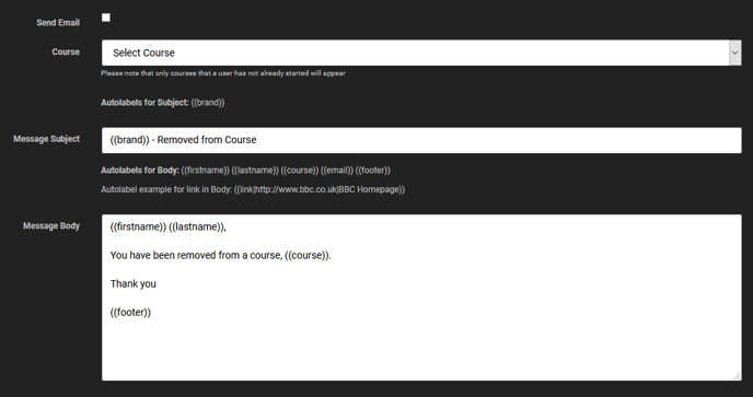 Remove course_SX