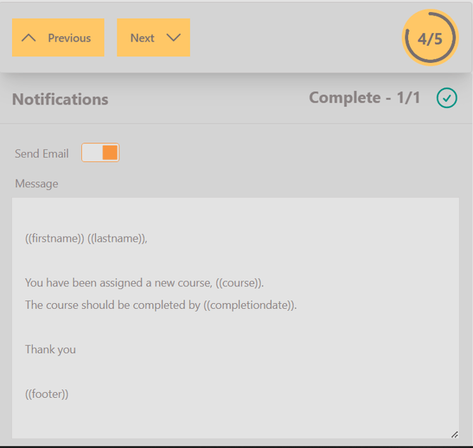 Activity Management - Assignment Notifications