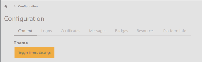 Page Settings - Logo page navigation