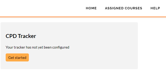 CPD Tracker - unconfigured