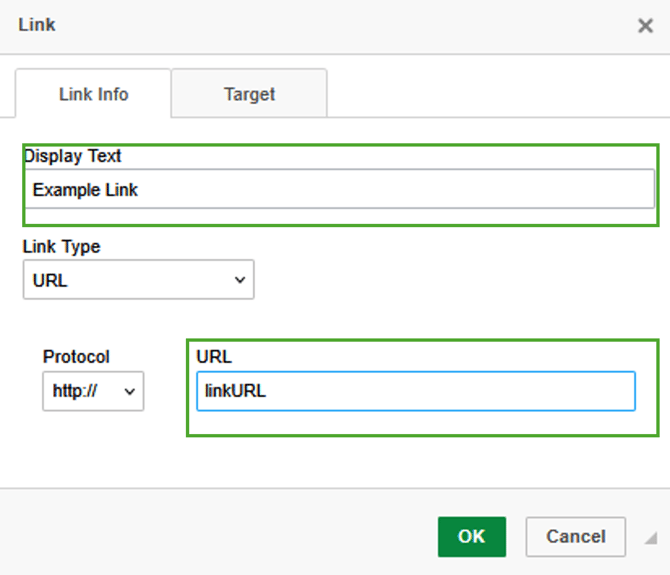 platform configuration - link details