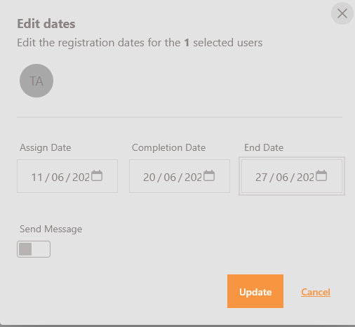 Activity Management - Activity Dashboard - Activity Date Edit
