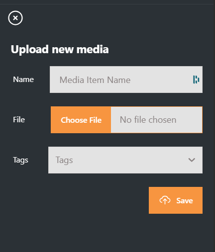Media - Uploader drawer example