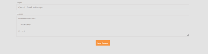 Notification Centre - Message Users - Message config example