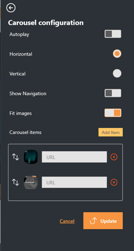 Page Content - Carousel configuration example