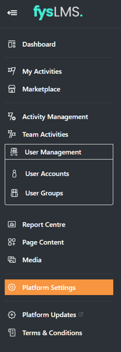 Platform Navigation - Platform Settings_v2
