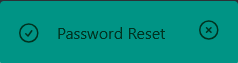 User Account - User Profile Password reset confirmation Example