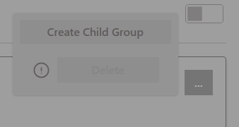User Management - User group child group button example