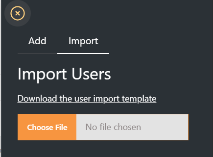 User Management - User import example