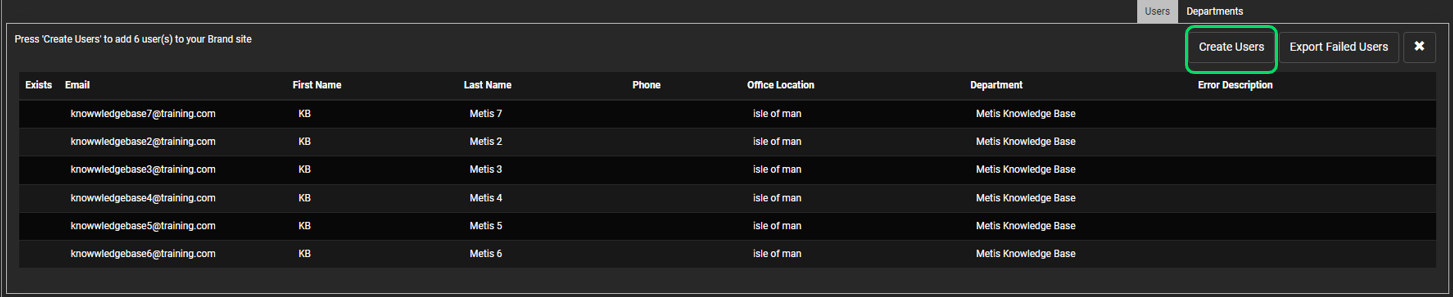 Importing Users with no conflicts
